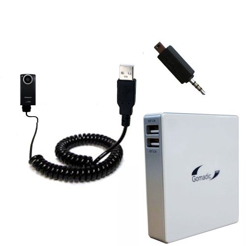  Unique Gomadic Portable Rechargeable Battery Pack designed for the Panasonic HM-TA1V Digital HD Camcorder - High Capacity Gomadic charger that fits in your pocket