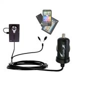 Double Port Micro Gomadic Car / Auto DC Charger suitable for the RCA EZ209HD Small Wonder Digital Camcorders - Charges up to 2 devices simultaneously with Gomadic TipExchange Techn