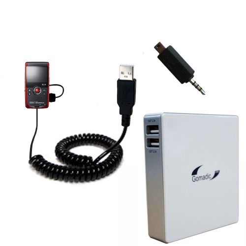  Unique Gomadic Portable Rechargeable Battery Pack designed for the Samsung W200 Rugged Camcorder - High Capacity Gomadic charger that fits in your pocket