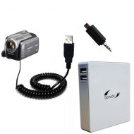 Gomadic High Capacity Rechargeable External Battery Pack suitable for the Panasonic SDR-570 Camcorder
