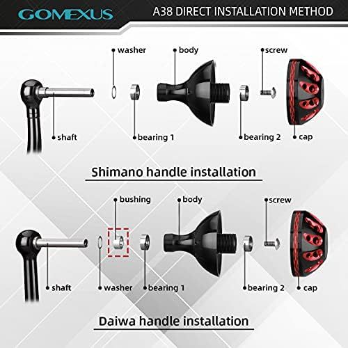  [아마존베스트]Gomexus Fishing Reel Handle Knob for nasci 10005000Stradic CI4+ Shimano Stradic FK Twin Power Stella Fi Rarenium Certate 10004000A Daiwa S Spinning Wheels 3