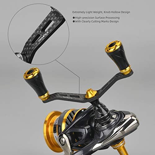  [아마존베스트]Gomexus crank spinning reel for Daiwa Ninja LT, Revros LT, 16 Emeraldas 2508 Shimano Nasic Sedona Sahara Sienna FE 1000-4000 spinning reel double handle 98 mm carbon