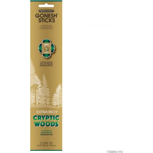  인센스스틱 Gonesh Cryptic Woods-20 Extra Rich Incense, 20 Stick