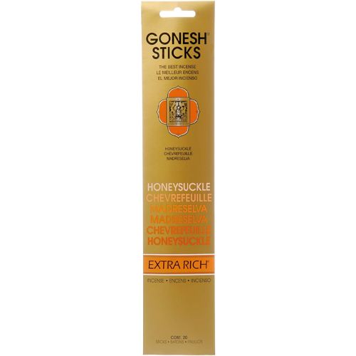  인센스스틱 Gonesh Incense Sticks Extra Rich Collection Honeysuckle, 20 Piece