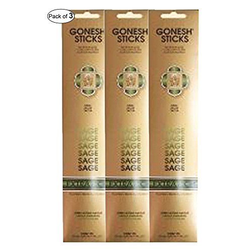  인센스스틱 Gonesh Incense Extra Rich- Sage (20 Sticks in 1 Pack) (Pack of 3)