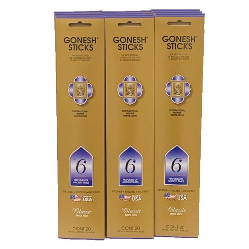  인센스스틱 Gonesh Incense Sticks Extra Rich Collection: No6 Perfumes of Ancient Times 12 Pack (20 Sticks/Pack)
