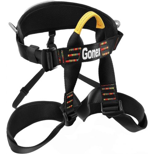  [아마존베스트]Gonex Rock Climbing Harness, Tree Climbing Rope Adjustable Mountaineering Rappelling Safe Seat Belts for Men Women