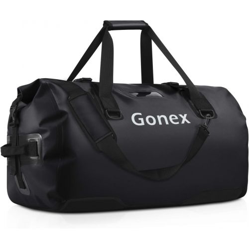  Gonex 60L 80L Extra Large Waterproof Duffle Travel Dry Duffel Bag Heavy Duty Bag with Durable Straps & Handles for Kayaking Paddleboarding Boating Rafting Fishing