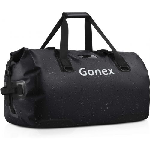  Gonex 60L 80L Extra Large Waterproof Duffle Travel Dry Duffel Bag Heavy Duty Bag with Durable Straps & Handles for Kayaking Paddleboarding Boating Rafting Fishing