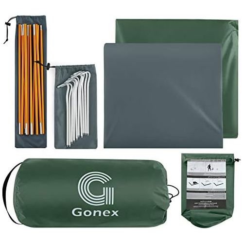  Gonex Lightweight 2/4 Person Camping Tent, Waterproof Backpacking Tent, Double Layer Dome Tent with Aluminum Poles, Easy Set-Up