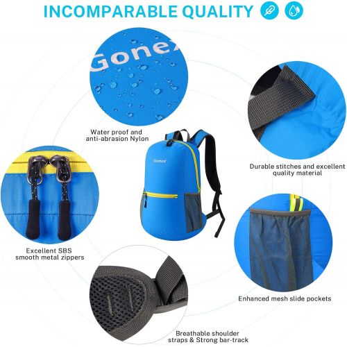  Gonex Ultralight Handy Travel Backpack Packable Daypack 20L