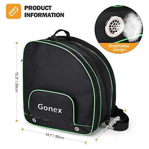  Gonex Upgraded Skate Bag for Inline Skates Roller Skates Quad Skates Ice Skates Ski Boots Helmet and Protective Gears with Multiple Pockets for Women Men Girls Boys