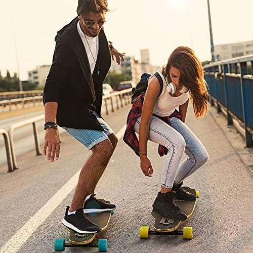  Gonex Longboard Skateboard, 42 Inch Drop Through Long Board Complete 9 Ply Maple Cruiser Carver for Girls Boys Teens Adults Beginners