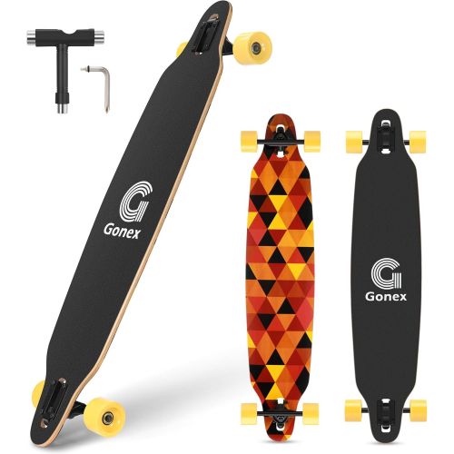 Gonex Longboard Skateboard, 42 Inch Drop Through Long Board Complete 9 Ply Maple Cruiser Carver for Girls Boys Teens Adults Beginners
