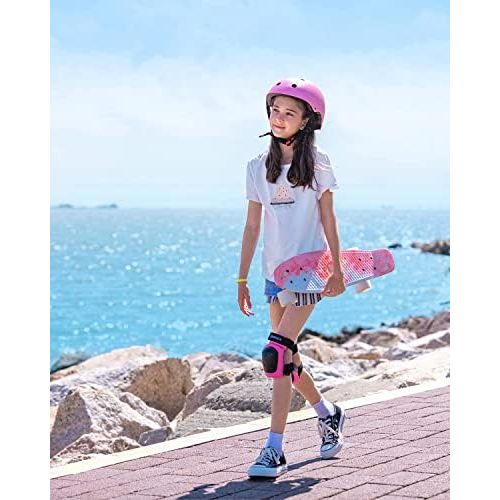  Gonex 22 Inch Skateboard for Girls Boys Kids Beginners, Mini Cruiser Skateboard Plastic Skateboard Complete for Teens Youths