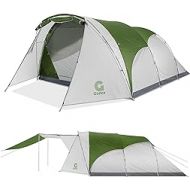 Gonex 6/8 Person Family Camping Tent with Porch, Upgraded 2 Room Tents with Divider, Large Instant Cabin Tent Camping, Waterproof Windproof Ventilation Easy Set Up Tent for Family