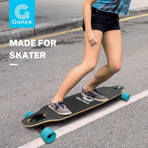  [아마존베스트]Gonex 42 inch Longboard Skateboard, Complete 9 Ply Maple Freeride Concave Cruiser for Girls, Kids, Adult and Beginner