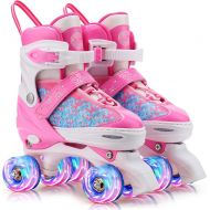 Gonex Roller Skates for Girls Kids Boys Women with Light up Wheels and Adjustable Sizes for Indoor Outdoor