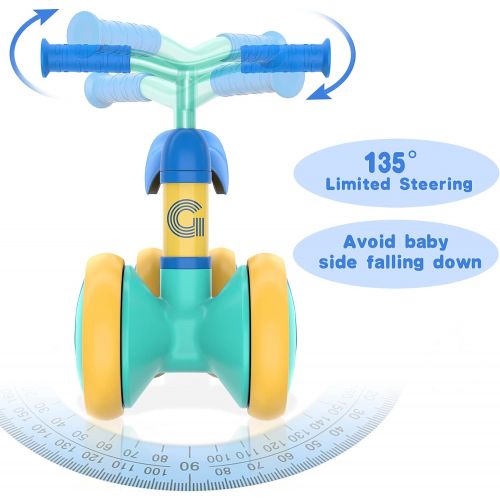  Gonex Baby Balance Bike 12-36 Month - Riding Toys for 2 Year Old Boys Girls, Cute Toddler Bike Adjustable Seat & No Pedal, Perfect First Birthday Gifts