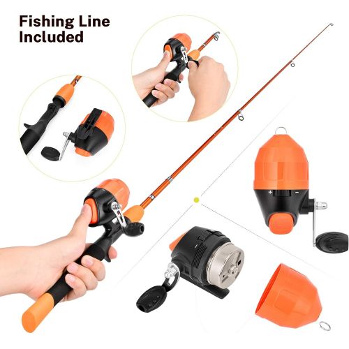  Gonex Kids Fishing Pole, Portable Telescopic Fishing Rod and Reel Combos Full Fish Tackle Kit with Fishing Line, Fishing Gears, Travel Bag for Boys, Girls, Beginner or Youth