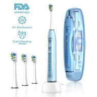 GooBang Doo Travel Electric Toothbrush with UV Sanitizer Charging Case, ABOX Sonic Rechargeable Electric...