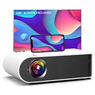 Mini Projector, GooDee W18 WiFi Movie Projector with Synchronize Smartphone Screen with 1080P Support and 200’’ Video Projector Support TV Stick, HDMI, VGA, USB, Laptop, PS4, and i