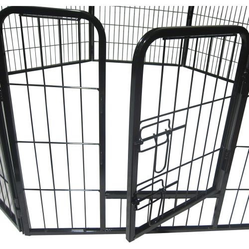  GooGGiG 24 Height 16 Panel Dog Pen Metal Fence Gate Portable Outdoor RV Play Yard | Heavy Duty Outside Pet Large Playpen Exercise | Indoor Puppy Kennel Cage Crate Enclosures |