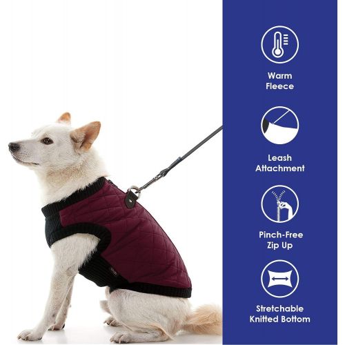  Gooby - Fashion Vest, Small Dog Sweater Bomber Jacket Coat with Stretchable Chest