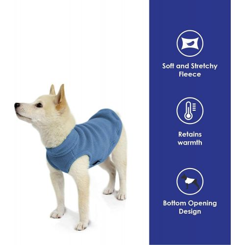  Gooby - Stretch Fleece Vest, Pullover Fleece Vest Jacket Sweater for Dogs