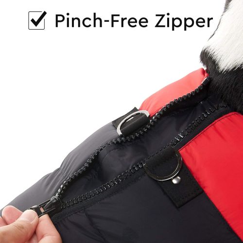  Gooby - Padded Vest, Dog Jacket Coat Sweater with Zipper Closure and Leash Ring