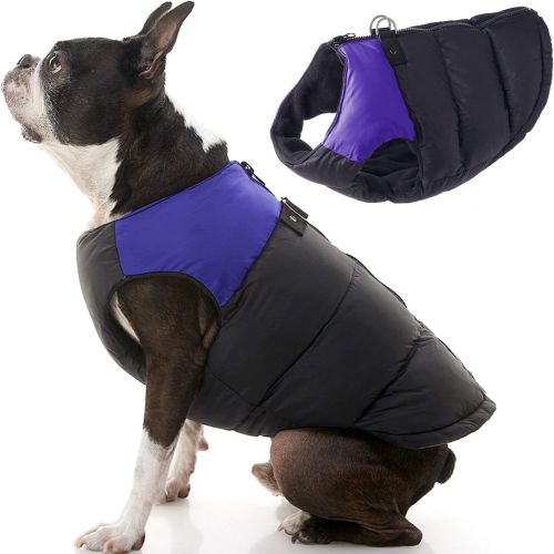  Gooby - Padded Vest, Dog Jacket Coat Sweater with Zipper Closure and Leash Ring