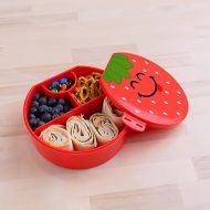 Good Banana Strawberry Kids Children’s Lunch Box - Leak-Proof, 4-Compartment Bento-Style Kids Lunch Box - Ideal Portion Sizes for Ages 3 to 7 - BPA-Free, Food-Safe Materials (Strawberry)