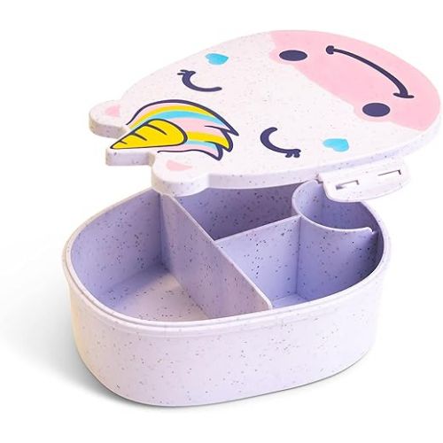  Good Banana Unicorn Kids Children’s Lunch Box - Leak-Proof, 4-Compartment Bento-Style Kids Lunch Box - Ideal Portion Sizes for Ages 3 to 7 - BPA-Free, Food-Safe Materials (Unicorn)