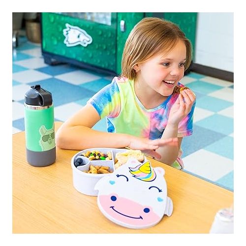  Good Banana Unicorn Kids Children’s Lunch Box - Leak-Proof, 4-Compartment Bento-Style Kids Lunch Box - Ideal Portion Sizes for Ages 3 to 7 - BPA-Free, Food-Safe Materials (Unicorn)