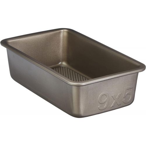  [아마존베스트]Goodcook Aluminized Steel, Diamond-Infused Non-Stick Coated Textured Bakeware, Loaf Pan, champagne pewter