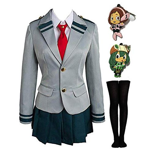  할로윈 용품Good Friend Mha Cosplay Bnha Cosplay My Hero Academia Ochaco Uraraka Cosplay Costume Ochako/Tsuyu Blazer Suit School Uniform