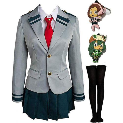  할로윈 용품Good Friend Mha Cosplay Bnha Cosplay My Hero Academia Ochaco Uraraka Cosplay Costume Ochako/Tsuyu Blazer Suit School Uniform