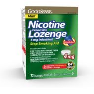 [아마존 핫딜] [아마존핫딜]Good Sense GoodSense Nicotine Polacrilex Lozenge 4mg, Mint Flavor, 72-count, Stop Smoking Aid, GoodSense Smoking Cessation Products