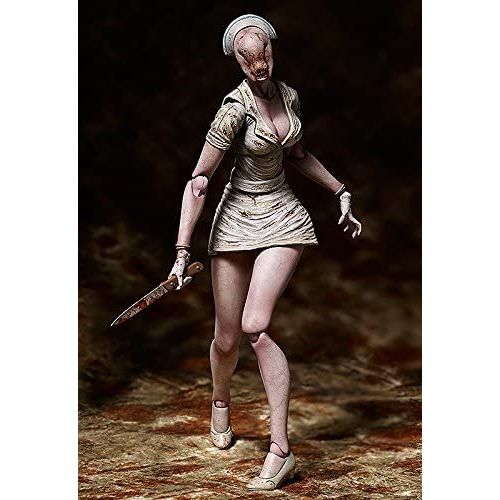 굿스마일 Good Smile Silent Hill 2: Bubble Head Nurse Figma Action Figure, White and Tan