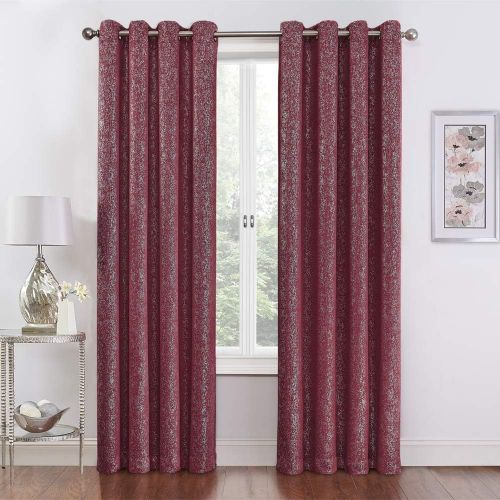  GoodGram 2 Pack Sparkle Chic Thermal Blackout Curtain Panels - Assorted Colors (Grey)