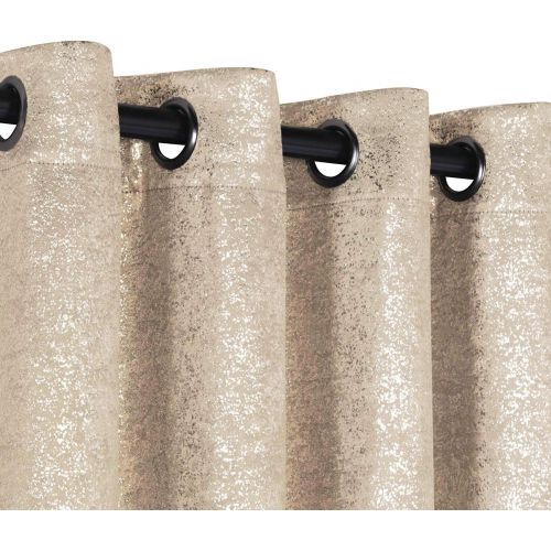  GoodGram 2 Pack Sparkle Chic Thermal Blackout Curtain Panels - Assorted Colors (Grey)