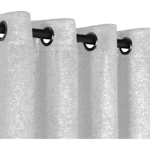  GoodGram 2 Pack Sparkle Chic Thermal Blackout Curtain Panels - Assorted Colors (Grey)