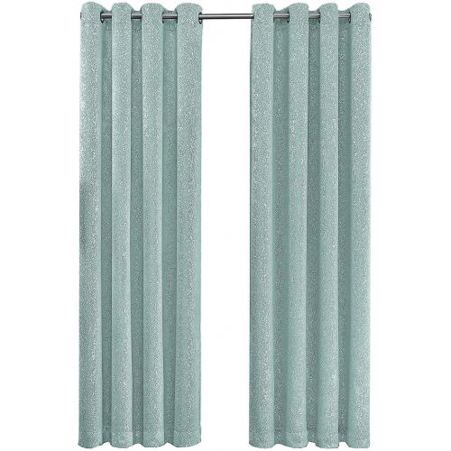  GoodGram 2 Pack Sparkle Chic Thermal Blackout Curtain Panels - Assorted Colors (Grey)