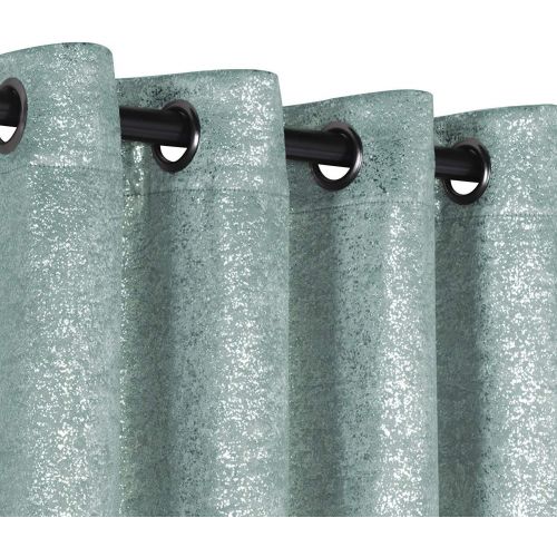  GoodGram 2 Pack Sparkle Chic Thermal Blackout Curtain Panels - Assorted Colors (Grey)