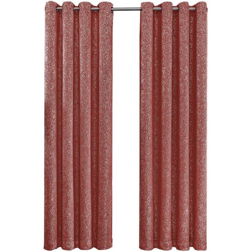  GoodGram 2 Pack Sparkle Chic Thermal Blackout Curtain Panels - Assorted Colors (Grey)