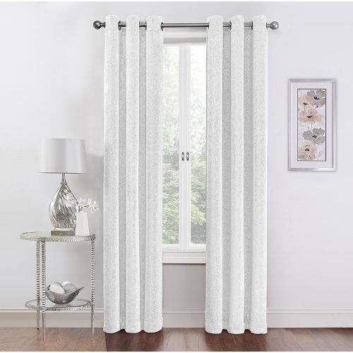  GoodGram 2 Pack Sparkle Chic Thermal Blackout Curtain Panels - Assorted Colors (Grey)