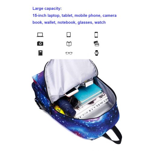  GoodLuck97 Galaxy School Backpack, Student Bookbag for Boys Girls Kids School Bag Teenagers Laptop bag, Plenty of Storage Bag fit School, Travel, Outdoors …