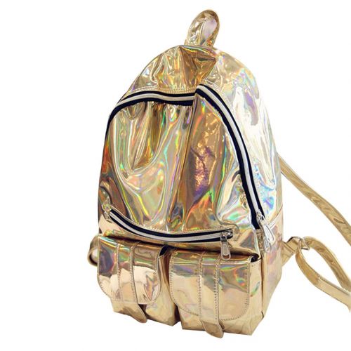  Goodbag Boutique Fashion Hologram Backpack Laser Leather Shiny School Backpack Daypack