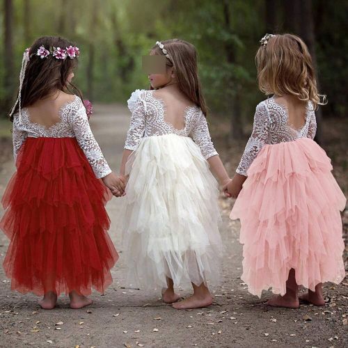  Goodbye Kids Dresses for Girls Long Sleeve Party Dresses Children Costume Princess Dress