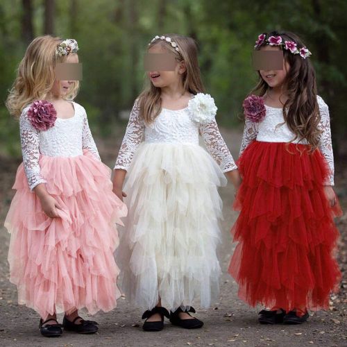  Goodbye Kids Dresses for Girls Long Sleeve Party Dresses Children Costume Princess Dress